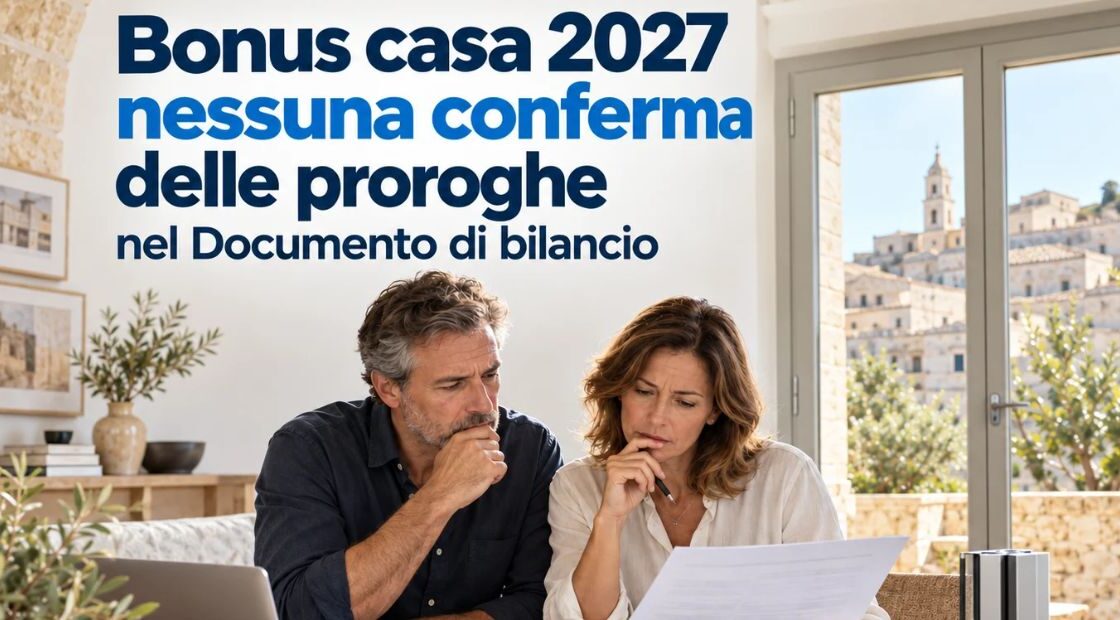 Bonus casa 2027: il Documento di bilancio non conferma la proroga del 50%. Aliquote senza proroga, quanto cambia sugli infissi e perché conta pagare entro il 2026.